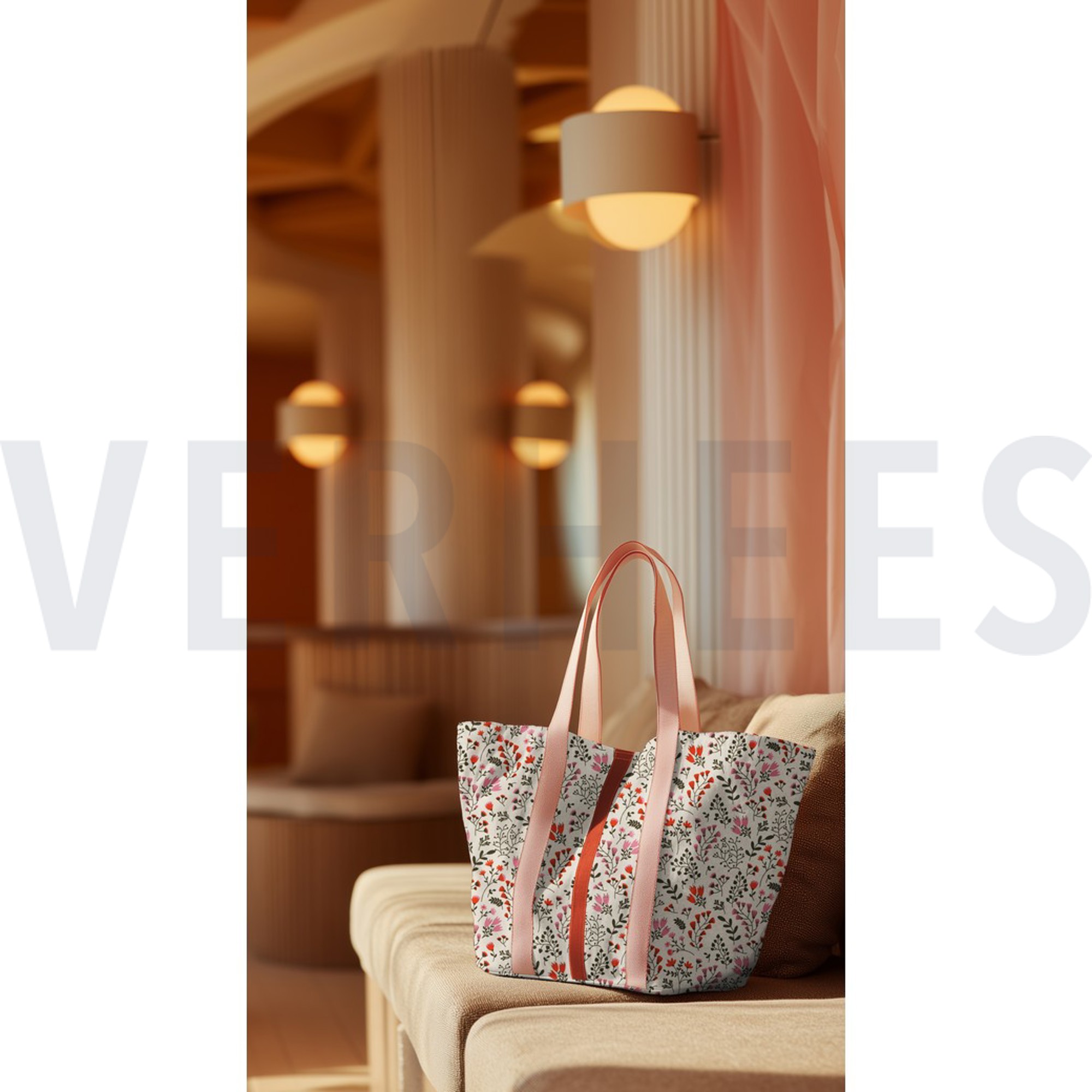 COATED CANVAS LINEN LOOK FLOWERS MAUVE (high resolution) #7
