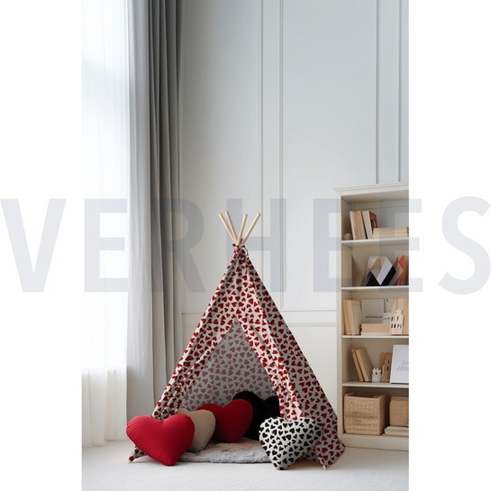 COATED CANVAS LINNENLOOK HARTEN ROOD #7
