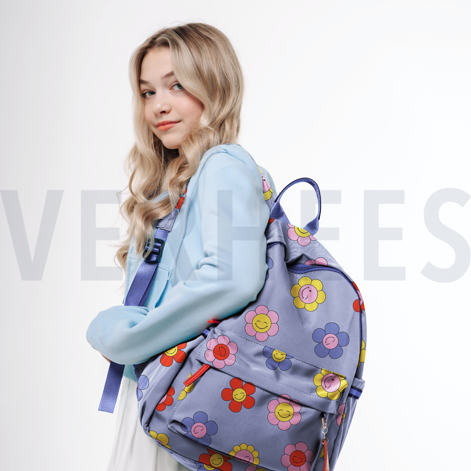 COTON ENDUIT FLEURS JOYEUSES BLEU CLAIR (high resolution) #7