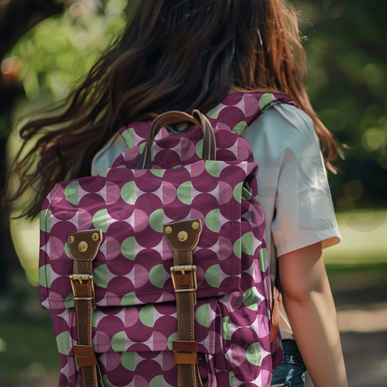 COATED COTTON GRAPHIC PETROL #7