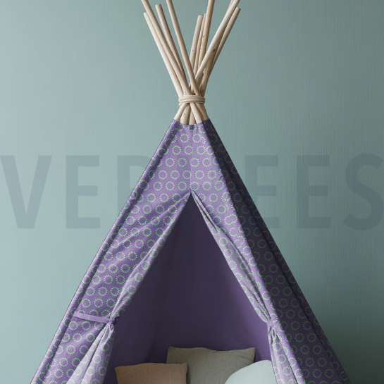 BESCHICHTETE BAUMWOLLE KREISE HELLBLAU #7