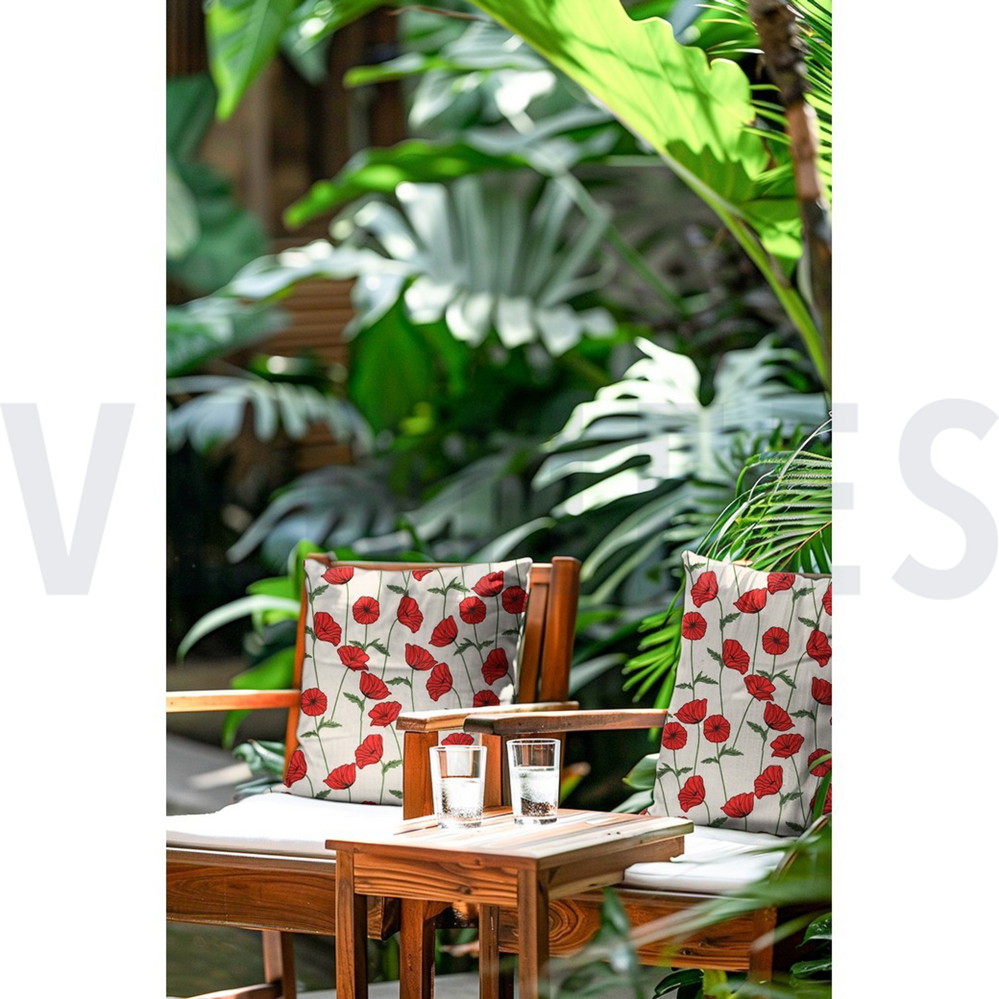 COATED CANVAS LINEN LOOK POPPY FLOWERS NATURAL (high resolution) #7